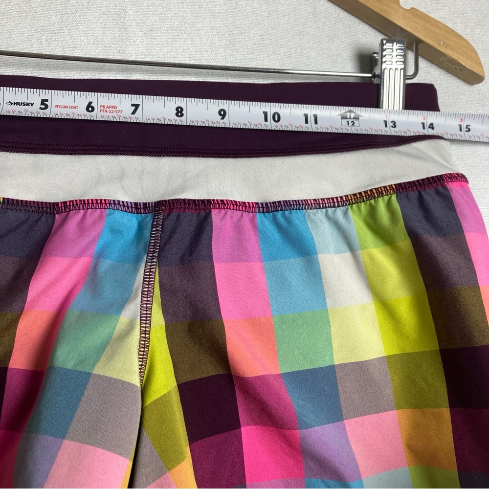 Lululemon Women’s Groovy Run Shorts Plaid Multicolor Size M - Picture 12 of 15